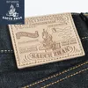 Saucezhan 316xxカジュアルSalvenge Jeans Raw Denim洗練されていないSelvage IndigoデニムストレートメンズジーンズCJ191210