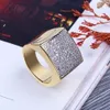 Biały Cubic Cubic Zirconia Square Pierścienie klastra Moda 18K Złoty Ton Copper Hip Hop Rock Punk Diamond Prezenty dla mężczyzn Women 303I