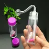 Smoking Pipe Mini Hookah glass bongs Colorful Metal Shape Hot Selling Portable Acrylic Handle Water Smoke Bottle