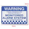 8pcs Alarm System Monitored Warning Security Stickers Waterproof Security Sign5457516