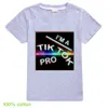 Tiktok dzieci Shortsleeved Tshirt 12 kolor Dostępny bawełniany tshirt dla dzieci ubrania dla dzieci topy boygirl tees tik tok dzieci 9439993