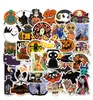 50 PCS Mixed Car Stickers Halloween theme For Skateboard Laptop Fridge Helmet Pad Bicycle Bike Motorcycle PS4 Notebook Guitar PVC Decal