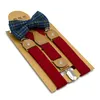 Barn hängslen Bow Tie Set Justerbar Yback Brace Belt Kids Clipon hängslen Boy Tuxedo Suit Matchande Tillbehör 15 Färger OPTION5926131