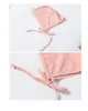 Baby Girls Bikinis Outfits Kids Ruffled Romper Swimwear Romper + Hat 2pcs/set Summer 2 Colors Girl One-piece Swimsuit Beach Clothing M1877