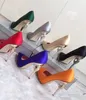 Novo designer sapatos femininos de salto alto sexy vermelho balck azul real casamento sapatos de noiva 2019 verão festa de formatura wear256n