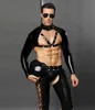 Sexy Halloween Party Stage Bar Poliziotto Costume Cosplay Cop Man Abiti Party Clubwear Uomo Top scava fuori erotici