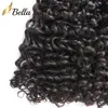 Bella Hair® Grade 8-30Inch 100% Obehandlat Indiskt Virgin Hair Weave Weft Naturfärg Curly Extension 2 Bundlar