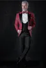 Smoking da sposo nero picco risvolto groomsman matrimonio abito 3 pezzi moda uomo affari giacca da ballo festa giacca (giacca + pantaloni + cravatta + gilet) 1265