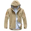 Outdoor Waterproof Hard Shell Tactical Jacket Men Camouflage Hooded Hardshell Thin Pressure Glue Windbreaker Coat Tops