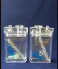 Accessori per bong in vetro con vaso trasparente piatto ﾠ, pipe per fumatori in vetro colorate mini multicolori Hand Pipes Best Spoon glas