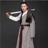 Men hanfu costume Chinese ancient traditional male long gown swordman clothing TV Film Stage wear carnival Performance Outfit