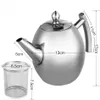 115L Duurzame roestvrijstalen theepot Koffiepot Ketel met filter Puer-theezakje met grote capaciteit Groene Oolong-thee Tieguanyin Promot7002531