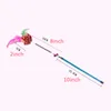 Cat Toy Cute Funny Cat Rod Colorful Teaser Wand Steel Wire Plastic Cats Interactive Stick Pet Toys Ball Cat Supplies Wholesale DBC VT0464