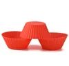 Runde Form Silikon-Muffin-Kuchen-Backformen Kasten Kuchen-Hersteller-Form-Behälter-Backen-Schalen-Kuchen-Form-Werkzeuge SN176