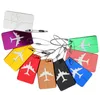 Aircraft Luggage ID Tags Boarding Travel Address ID Card Case Bag Labels Card Dog Tag Collection Keychain Key Rings Toys Gifts