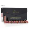 NICEFACE 12Pcs lip gloss kit Matte Long-Lasting Lipstick 12 Colors Lip Gloss Waterproof Lip stick 5gx12 Beauty Lips Makeup 60sets/lot DHL