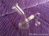 Mini viaggi spessi Piccoli bong d'acqua in vetro mini pipe per fumatori drop down riciclatore pipa per tabacco becher bowl downstem gorgogliatore tubo dell'olio