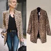 Женщины Leopard Sexy зима теплая куртка New Wind пальто Кардиган Leopard печати Длинные пальто chaqueta Mujer SH190920