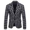 2018 Autunno nuovi uomini casual plaid giacca blazer giacca vestito da uomo vestiti mens blazer abiti da uomo blazer fiore