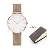 Top Rose Gold Quartz Watch 40mm and 36mm 32mm Men039s Casual Japanese Quartz Watch Stainless Steel Mesh with Slim Clock Ladies 2237645