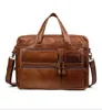 Porte-documents en cuir véritable pour hommes, sac à main Vintage, sacoche à double usage, 36x28x15CM, X428