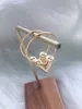 18k altın kaplama Alfabe Harf Büyük V şekli Charm saplama Küpe İçin Kadınlar Jewerly ile Toptan-Klasik Tasarımcı Temel Bakır