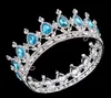 Wspaniałe musujące Duże ślub Diamante Pageant Tiaras Hairband Kryształowe korony ślubne dla Brides Prom Pagewant Hair Jewelry Headpiece