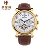 cwp designer watches automatic mechanical men watch with fashion leather strap top sale luxury business Retro skeleton stainless steel BRW