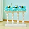 ホワイトゴールドプラスチックローマの柱フェンスロードガイドの小道具結婚式の背景のための花のアレンジメントの人工花のスタンド花瓶2561810