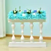 Valla de columna romana de plástico de oro blanco, accesorios de guía de carretera, florero artificial con arreglo floral para telón de fondo de boda 4484083