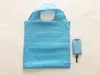 DHL100pcs Alışveriş Çantaları 190T Düz Katlanabilir Yeniden kullanılabilir Eko Depolama Bakkal çantalar Hook 58 * 38cm ile taşınabilir Alışveriş Bez Çanta Açık