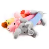 Popular Pet Dog Cat Funny Fleece Durability Plush Dog Toys Squeak Chew Sound Toy Fit for All Pets Elephant Duck Pig Plush Toys