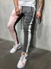 Pants Winter Explosion Style Men's Casual Color Matching Design Personalized Sports Hip Hop Slim Trousers