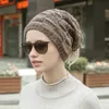 Forma-Quente malha Hat Beanie Algodão Lenço Chapéus dupla finalidade Cap Scarf Mulheres Homens Snood térmica de Inverno de esqui ciclismo ao ar livre Chapéus