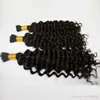 Qualidade cabelo brasileiro 400g tranças de cabelo humano em massa onda profunda sem trama molhado ondulado trança cabelo em massa