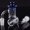 Hot Selling 5mm Clear Bottom 10mm 14mm 18mm quartz banger nail With Glass UFO Colored Carb Cap For Glass Bong Dab Rigs