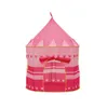 Cubby House Playhouse Kids Cartoon Castle Tent Dome Indoor Outdoor Play Toys Tents For Girl Boy Children Birthday Party Gift blue pink