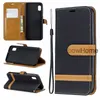 Dżinsowe Jeans Canvas Card Walllet Flip Leather Cover Case dla Samsung A20E A10 A40 A50 M30 M50 M10 S10 S10E S10 Plus A7 A6 2018 Plus