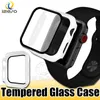 För Apple Watch Series 5 4 3 2 Härdad glasfilm för IWatch Fodral 38mm 44mm 9h Fullskärm Protector Watch Cover Izeso