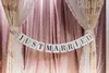 JUST MARRIED Hochzeitsbanner-Set – Hochzeitsdekorationen für Empfang, Brautparty und Verlobungsfoto-Requisite, Autodekorationen