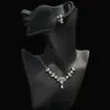 Modelli esplosivi degli orecchini della collana di zirconi della sposa set di gioielli da sposa / accessori per abiti in due pezzi / nel negozio per scegliere più stili