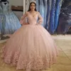 Belle robe de bal appliques de dentelle princesse quinceanera robe de fête personnalisée robes de fête de bal