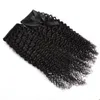 100% human remy hair ponytail for black women cheap price curly ponytail 100Gram one piece, free DHL