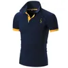 Designer Polo Men's Short Sleeve Shirt London Fashion Embroidery Polo Shirt Men's Loose Polo Shirt High Quality Solid Color