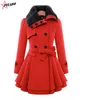 long wool pea coat women