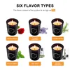 Christmas Soy Wax Scented Candle Set Glass Cup Aromatherapy Candles 6 pcs / set Xmas Wedding Valentine's Day Aromatherapy Candle Gifts