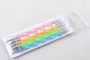 5pcs / jogo 2 Way Marbleizing Ferramentas Dotting manicure pintura Pen Nail Art cores aleatórias