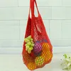 Reusable Fruit Shopping Green Shopping Bag String Grocery Shopper Tote Cotton woven net bag net pocket DHL