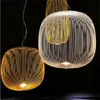 Post-moderne Foscarini rayons pendentif lumières industriel Cage à oiseaux Luminaire salle à manger salon décor à la maison Led suspension lampe