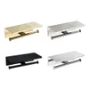 Double Ring Toilet Paper Holder Big Top Shelf Black & Brushed Gold & Chrome Stainless Steel Toilet Roll Holder